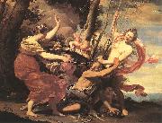 VOUET, Simon Father Time Overcome by Love, Hope and Beauty hf oil painting on canvas